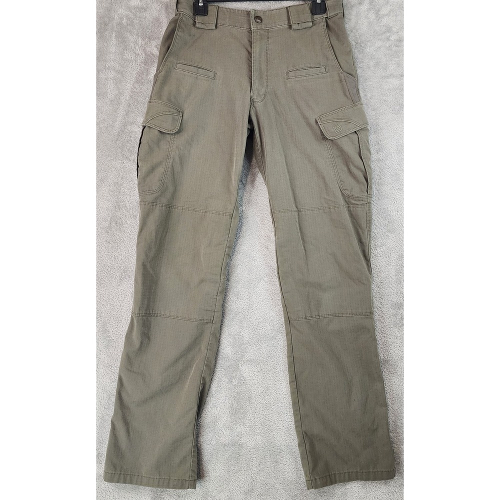 5.11 Tactical Pants Mens 30 x 34 Green Ripstop Cargo Pockets Utility Outdoor